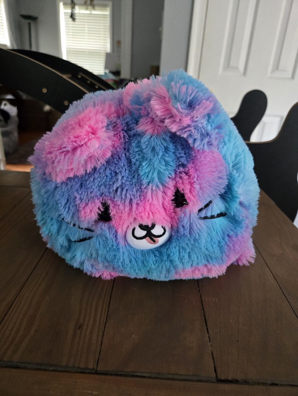 Plush Cotton Candy Cat Plush Flips To Pillow Blue Pink Pikmi Pops